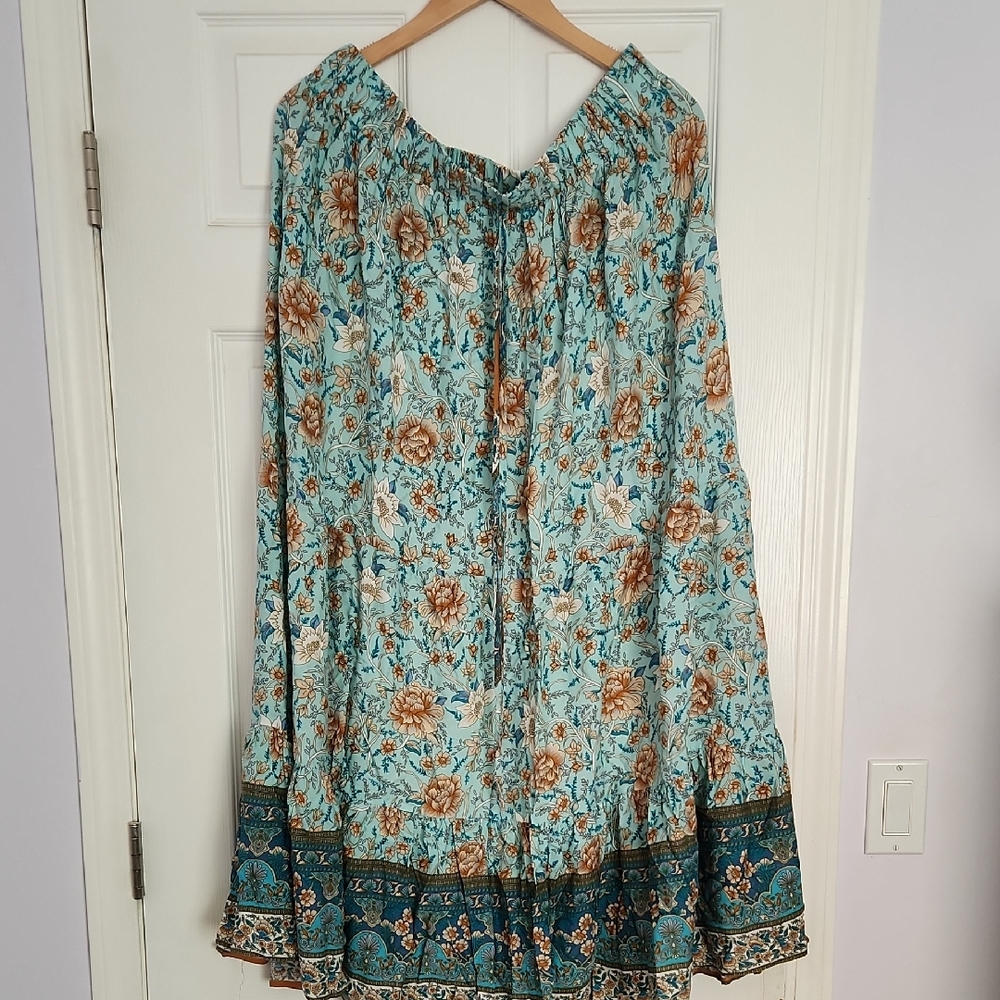 Floral Bohemian Maxi Skirt